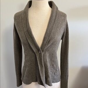 Garnet Hill Cashmere Pointelle Chevron Cardigan